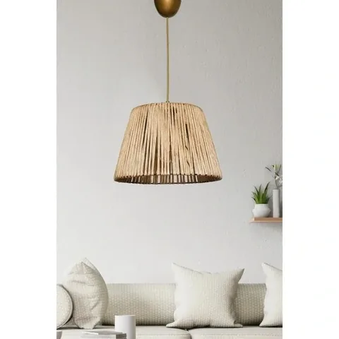HMY Design Esparfa Handgefertigter Natur Pendelleuchte
