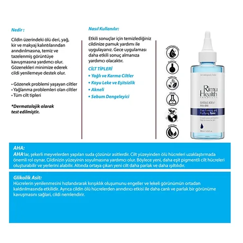 Rimu Health Pore Tightening Glycolic Acid - Aha Toner 200 ml
