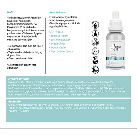 Rimu Health Hyaluronsäure Feuchtigkeitsserum 30ml
