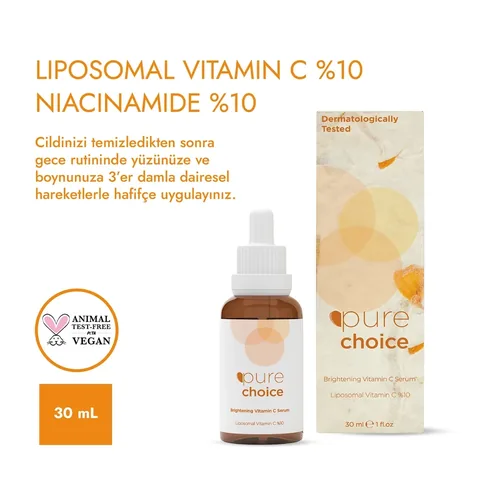Pure Choice سيروم فيتامين سي المفتح للبشرة من بيور تشويس بتركيز 10%، 30 مل