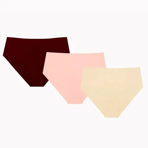 NBB 3er-Pack Laser-Cut Slips - Komfort auf der Haut, Rot & Rosa
