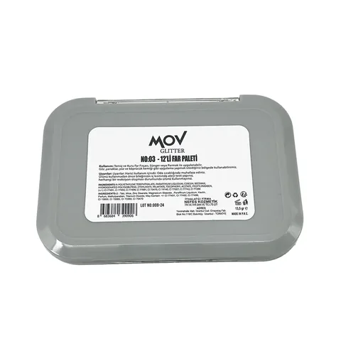 Mov 12 pack Glitter Eyeshadow Palette No: 03