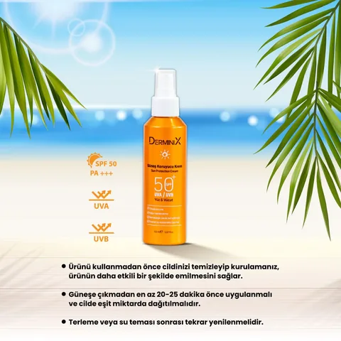 Derminix Sonnencreme Spray für Gesicht und Körper 150ml