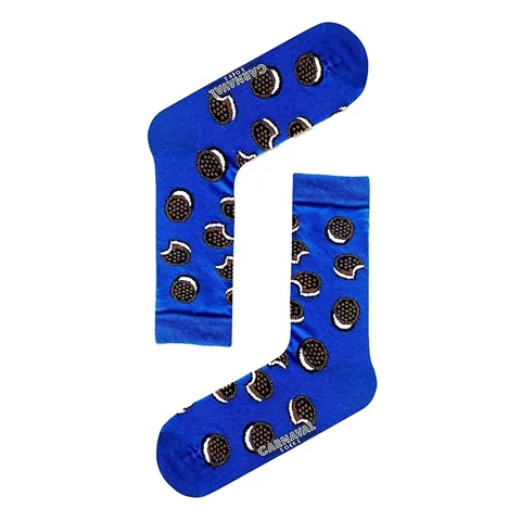 Carnaval Oreo Patterned Colorful Cotton Socks for Comfort