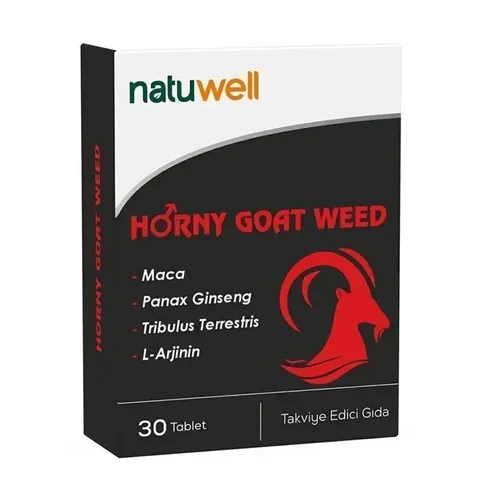 Natuwell Gehörnte Ziegenkraut Tabletten für Vitalität und Energie - 30 Stück
