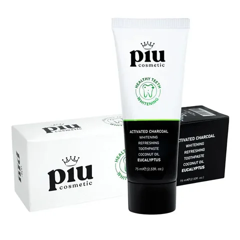 Piu Cosmetic معجون أسنان بيو كوزماتيك بالكربون النشط 75 مل