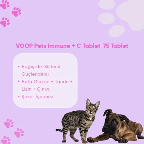 VOOP Immune Support Tablets for Cats &amp; Dogs - 75 Count