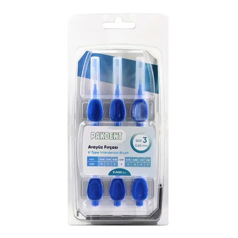 Pakdent Blaue Interdentalbürste - 0,60 mm