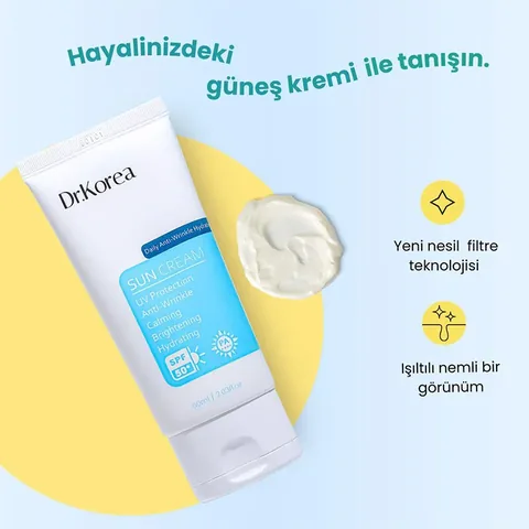 كريم الشمس اليومي المضاد للتجاعيد SPF 50 60 مل من ليدوريا كوزميتكس Ledoria Kozmetik