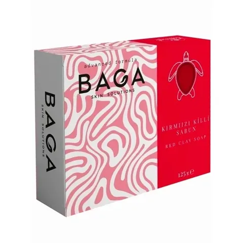 Baga صابون باجا بالطين الأحمر ١٢٥ غرام مضاد للبكتيريا للبشرة الدهنية