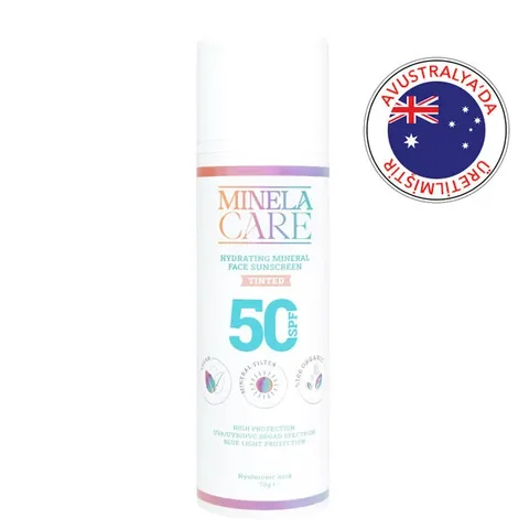 Minela Care Spf 50 tinted Moisturizing Face Sun Cream 70 gr