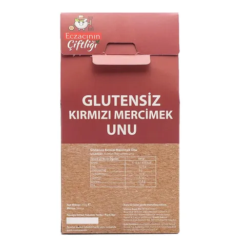 Мука из красной чечевицы без глютена 250 г от Eczacının Çiftliği