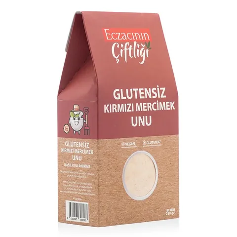 Мука из красной чечевицы без глютена 250 г от Eczacının Çiftliği