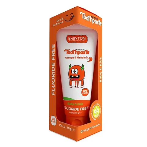 Babyton Bio-Zahnpasta 50g - Geschmack Orange & Mandarine