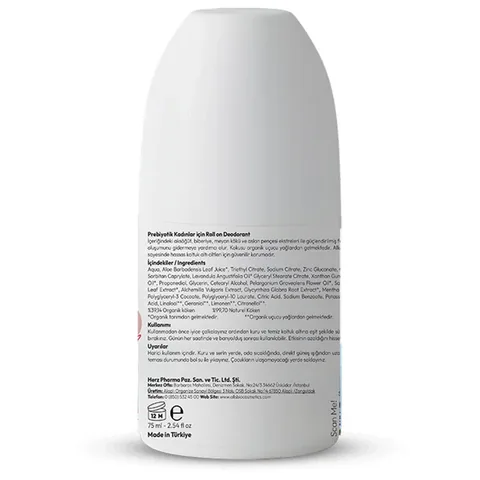 Alls Biocosmetics Organic Prebiotic Roll on Deodorant 75 ml - For Women