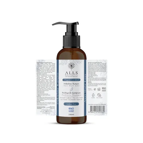 Органический шампунь против выпадения волос с пребиотиками 100 мл от Alls Biocosmetics