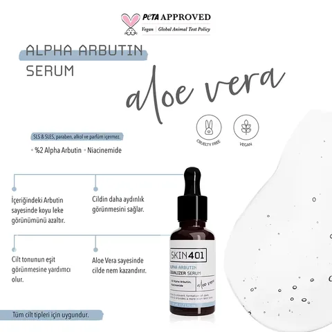 Skin401 Alpha Arbutin Serum - Aufhellend &amp; Gleichmäßiger Hautton 30ml