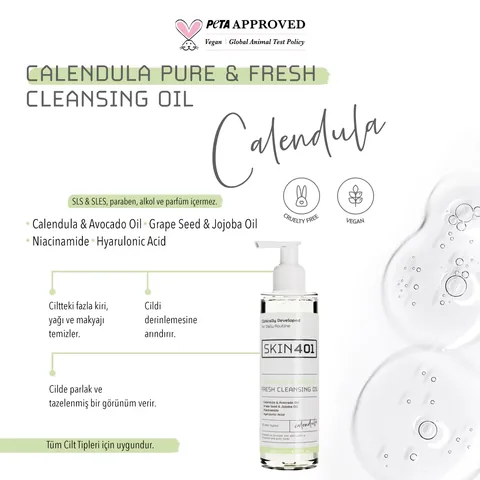 Skin401 calendula Pure Fresh Cleansing Oil 200 ml