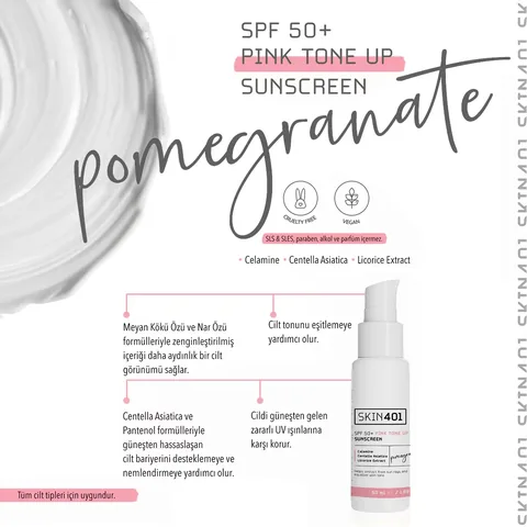 Skin401 Pink Tone Up SPF 50 Aufhellende Sonnencreme 50ml