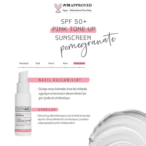 Skin401 Pink Tone Up SPF 50 Aufhellende Sonnencreme 50ml