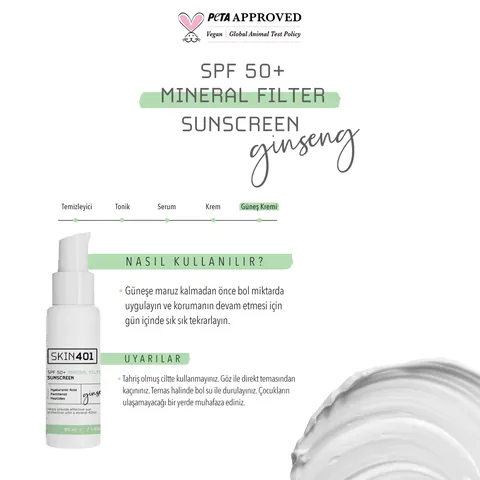 Skin401 spf 50 mineral Filter Sunscreen 50 ml