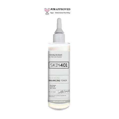 Skin401 تونر متوازن بخلاصة الأرز من سكين 401، 200 مل