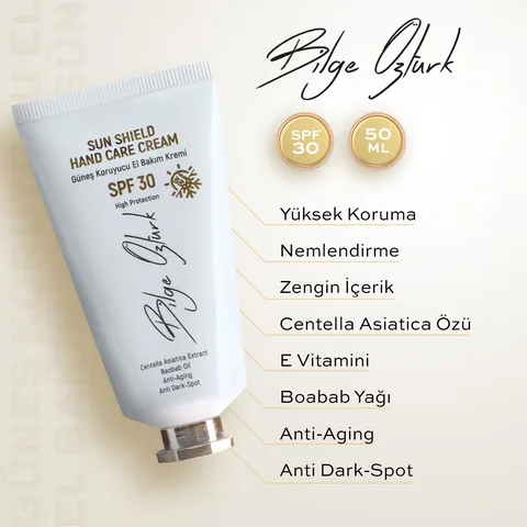 Bilge Ozturk SPF30 Sonnenschutz Handcreme 50ml