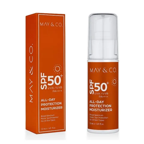 Увлажняющий крем May Co с защитой на весь день SPF50+ PA++++ 50 мл
