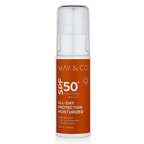 مرطب حماية طوال اليوم SPF50+ PA++++ 50 مل من مي كو May Co