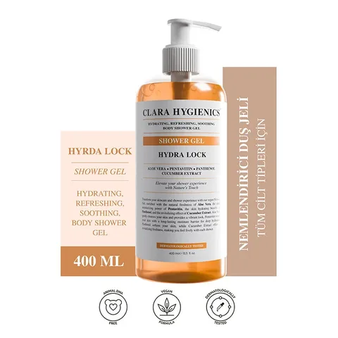 Clara Hygienics Hydra Lock Moisturizing Face and Body Shower Gel 400 ml