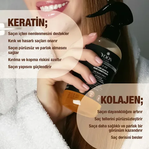 Yoon Easy Combing &amp; Anti-frizz Collagen And Keratin Vegan Hair Care Spray 250 ml