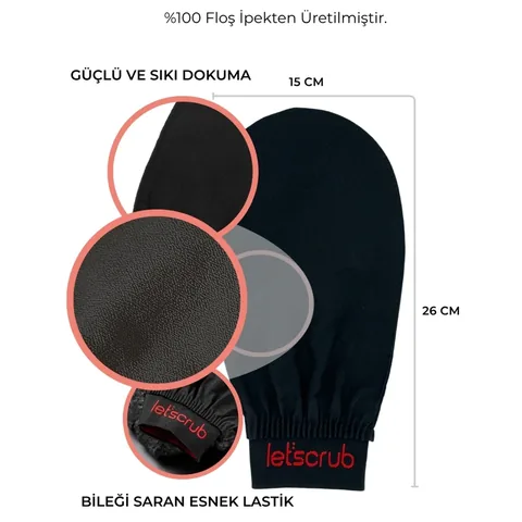 Let'scrub Seidiger Peeling-Bad-Handschuh für glatte Haut