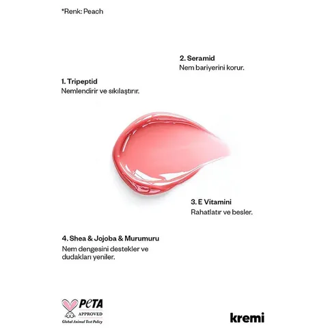 Бальзам для губ с эффектом блеска Персик 13 мл от Cream Lip Care