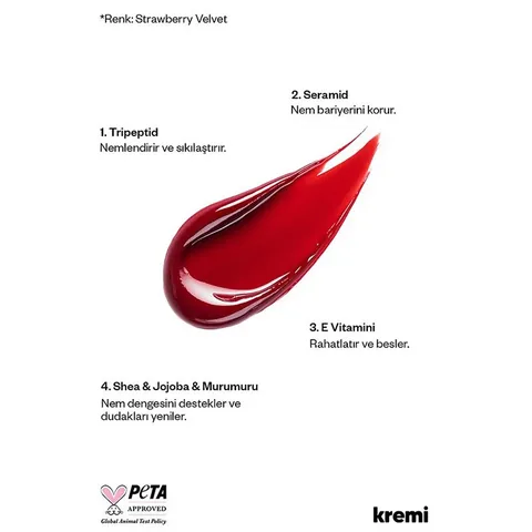 Бальзам для губ с эффектом блеска 13 мл Клубничный бархат от Cream Lip Care