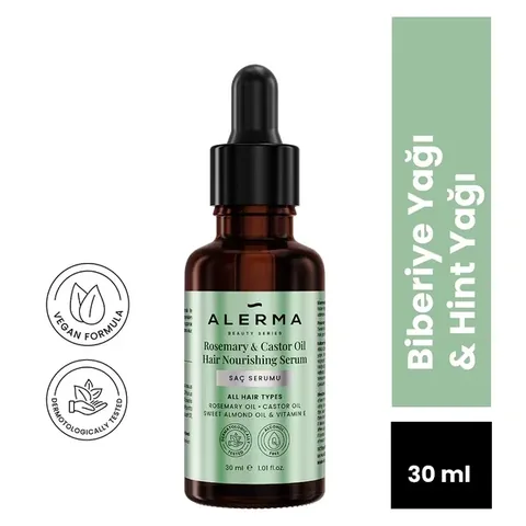 Alerma Nährendes Rosmarin- und Rizinusöl-Haarserum 30ml