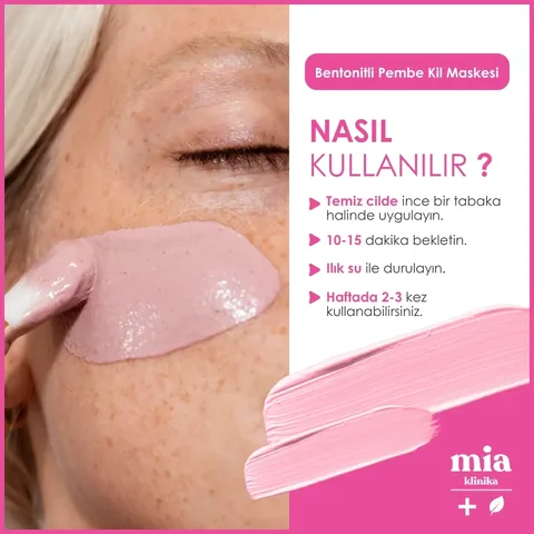 Mia Clinica Pink Bentonite Clay Mask for Blackhead Removal and Pore Tightening - 15 ml