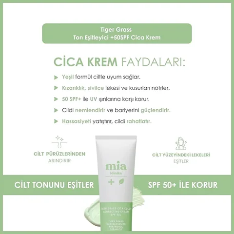 Mia Clinica Cica Cream SPF50 Sun Protection - 30 ml