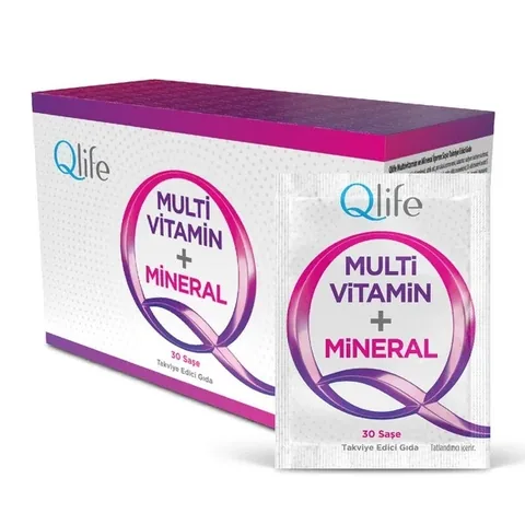 مكمل غذائي متعدد الفيتامينات والمعادن 30 حبة من كيو لايف Qlife