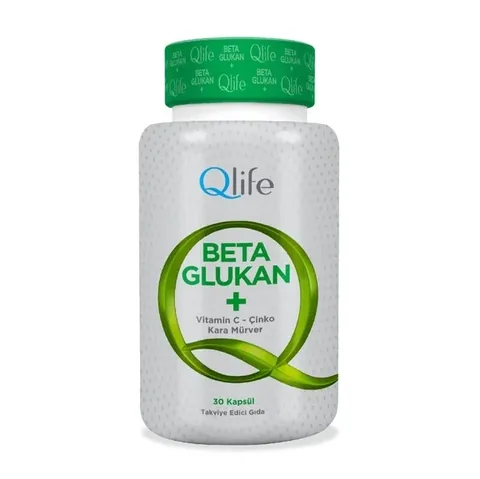 Qlife Beta-Glucan Immununterstützung Nahrungsergänzungsmittel - 30 Kapseln