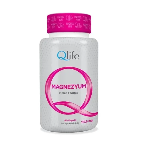 Биологически активная добавка с магнием малатом и цитратом Qlife 60 капсул