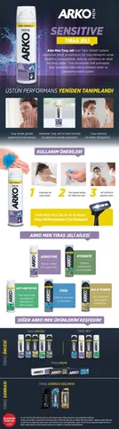 Arko Men Sensitive Rasiergel - Aloe Vera & Lavendel 200ml
