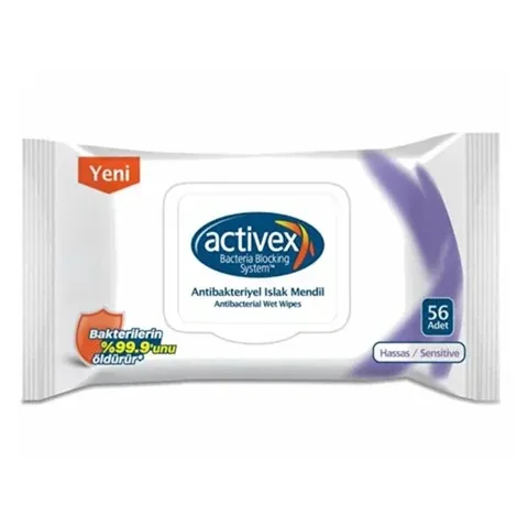 Антибактериальные влажные салфетки Activex 56 шт.