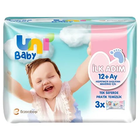 Uni Baby First Step Wet Wipes 3x52 pcs