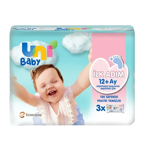 Uni Baby First Step Wet Wipes 3x52 pcs