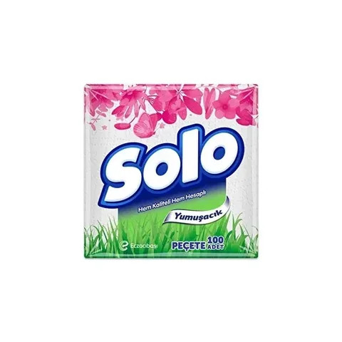 Solo Serviette 100 Stück - Robuste, faserige Textur für einfache Reinigung