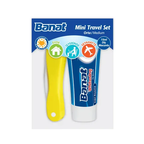 Banat Mini Reise Mundpflege Set: Faltzahnbürste & Zahnpasta