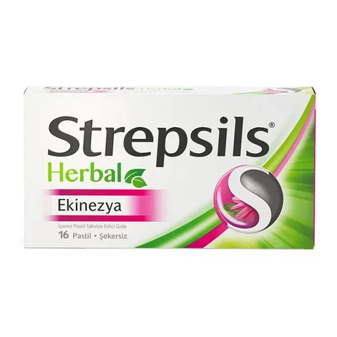 Strepsils Herbal Echinacea Lozenge Food Supplement 16 Lozenges