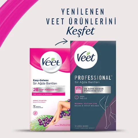 Veet شرائح شمع فيت بروفيشنال للبشرة العادية ١٢ قطعة