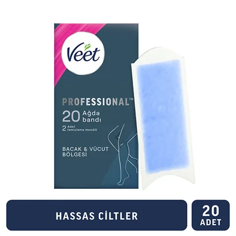 Veet شرائح شمع فيت بروفيشنال للبشرة الحساسة، 20 قطعة