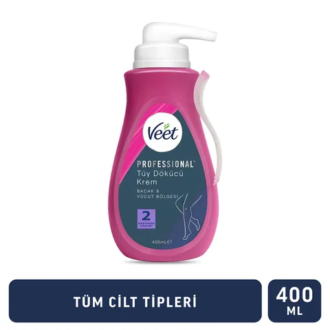 Veet كريم فيت لإزالة الشعر الاحترافي للساقين والجسم، 400 مل